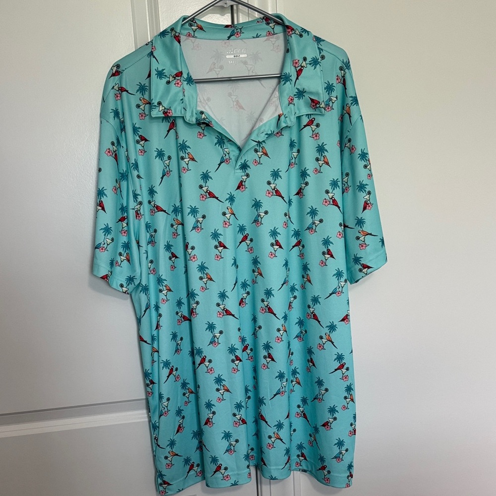 BCG Aqua Tropical Polo Shirt